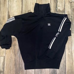 Adidas black half zip